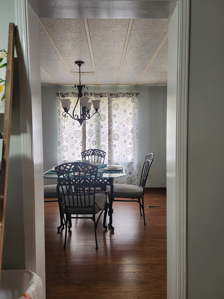 View from kitchen into dining room