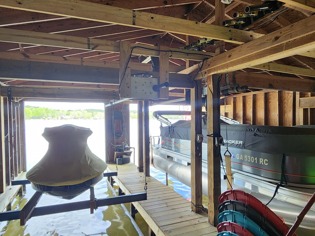 Inside of double boat house